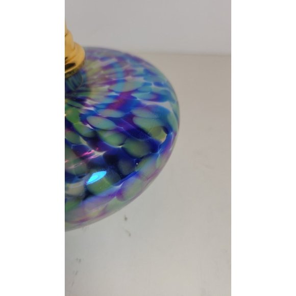 La Tee Da Fragrance Lamp Conical Effusion Iridescent Art Glass Ornate diffuser - Picture 8 of 12